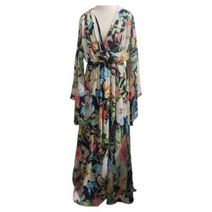 CT1943 Meghan Los Angeles Floral Evening Maxi Dress L